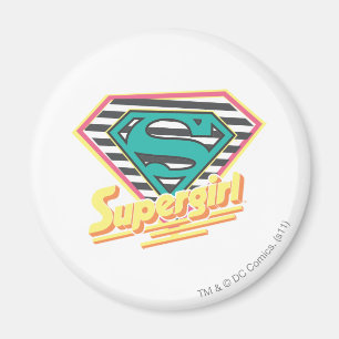 Supergirl Striped Logo Magnet