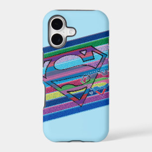 Supergirl Striped Rainbow Logo