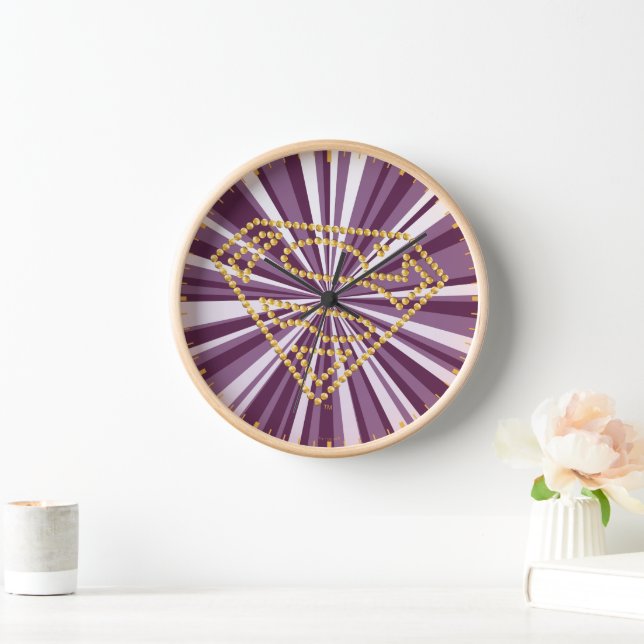 Supergirl Studded S-Shield Clock (Home)