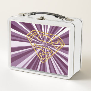 Supergirl Studded S-Shield Metal Lunch Box
