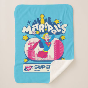 Supergirl Super Pop Woman of Tomorrow Sherpa Blanket