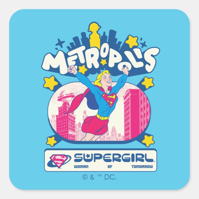 Supergirl Super Pop Woman of Tomorrow Square Sticker (Front)