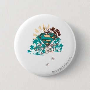 Supergirl Surf 6 Cm Round Badge