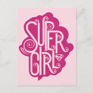 Supergirl Swirl 1 Postcard