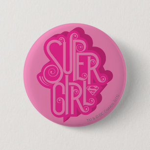 Supergirl Swirl 2 6 Cm Round Badge