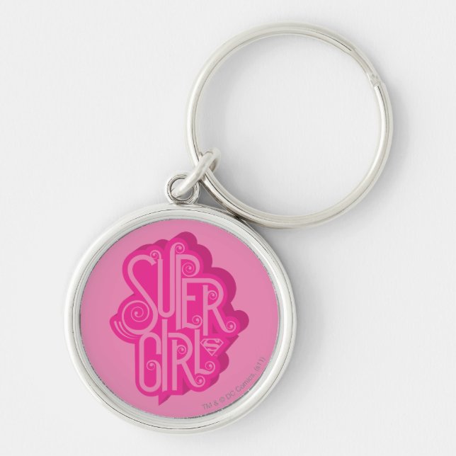Supergirl Swirl 2 Key Ring (Front)