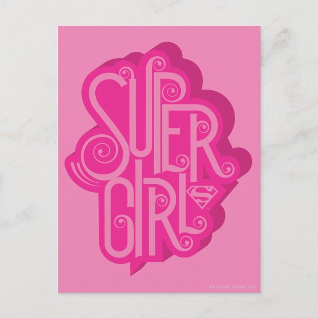 Supergirl Swirl 2 Postcard (Front)