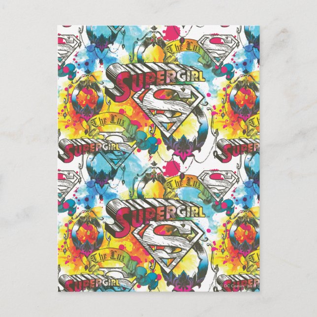 Supergirl The Lux Pattern Postcard (Front)