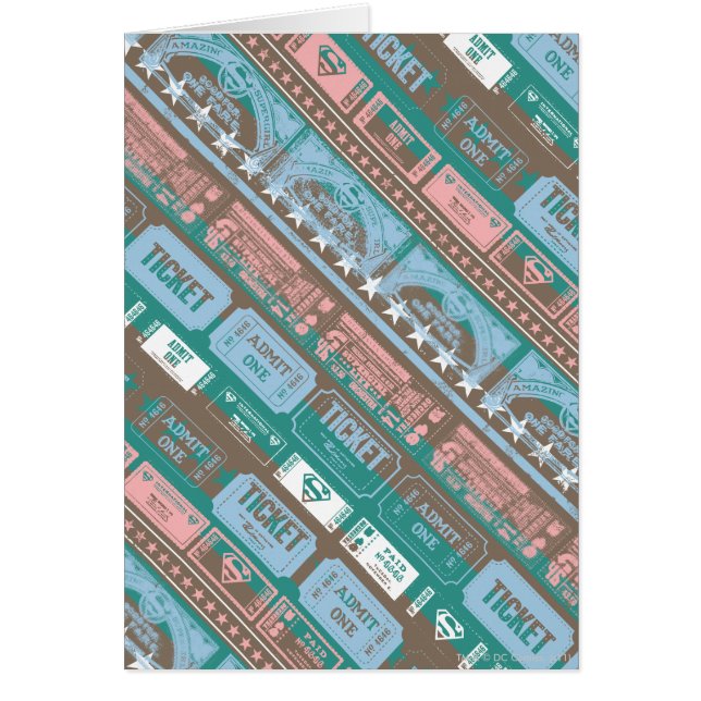 Supergirl Ticket Pattern Blue (Front)