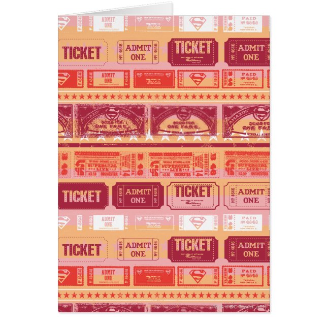 Supergirl Ticket Pattern Orange (Front)
