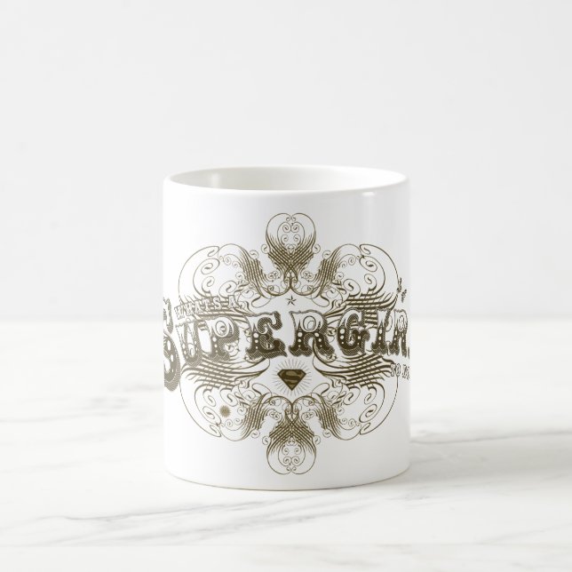 Supergirl What's a Girl to Do Brown Coffee Mug (Center)