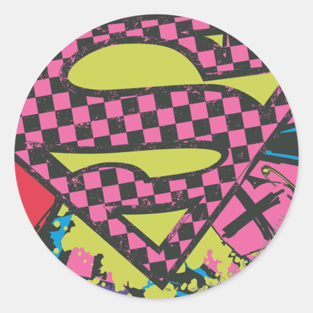 Supergirl X Classic Round Sticker (Front)