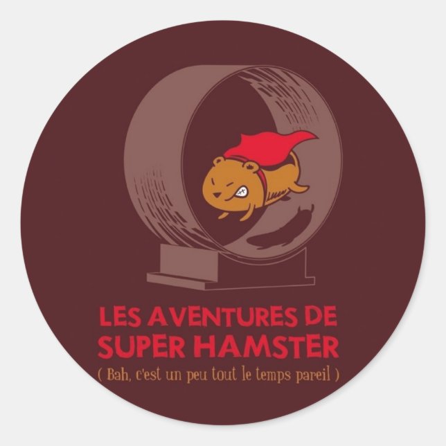 Superhamster Classic Round Sticker (Front)