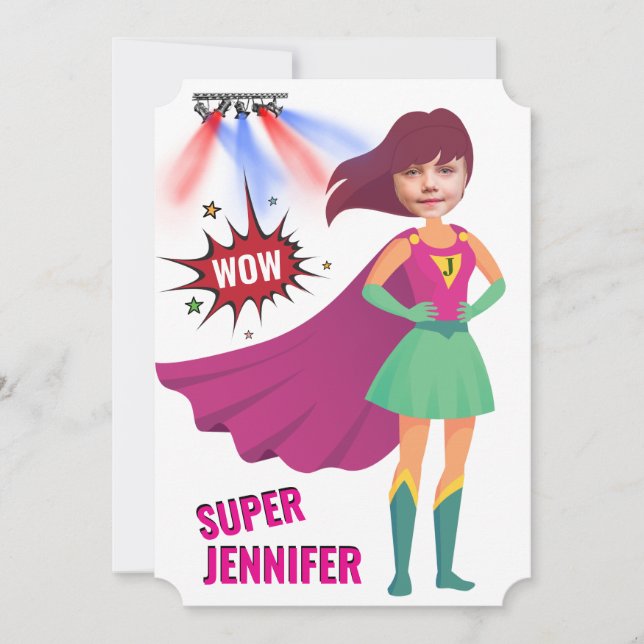 Superhero Amazing Birthday Awesome Unique  Invitation (Front)