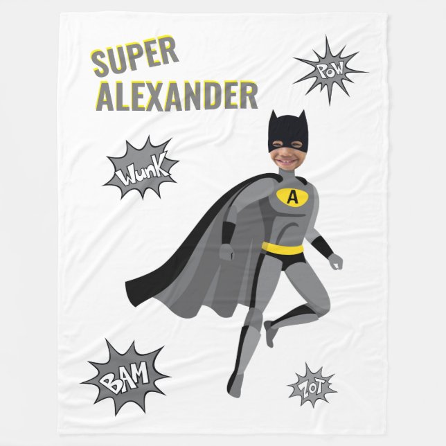 Superhero Amazing Unique Boy Fabulous Birthday Fleece Blanket (Front)