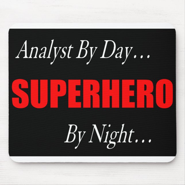 Superhero Analyst Mouse Pad (Front)