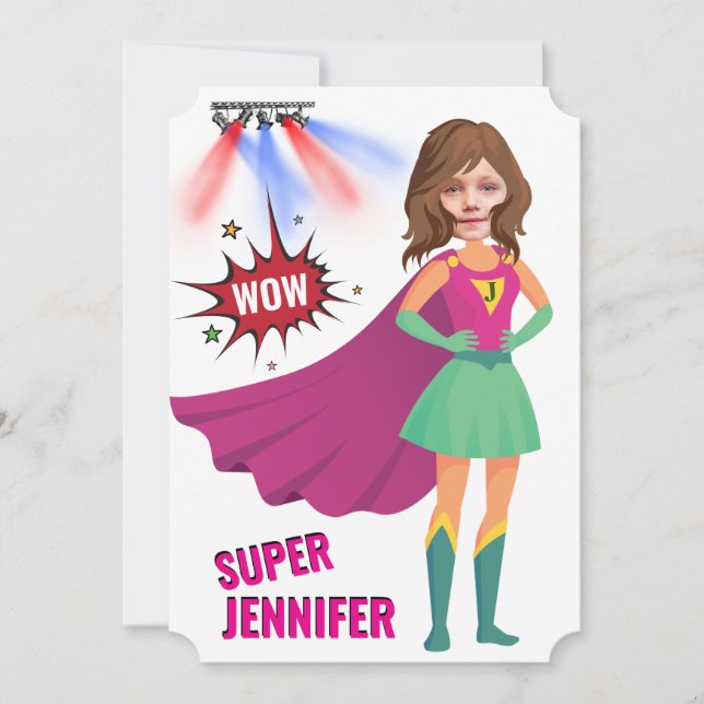 Superhero Awesome Unique Amazing Birthday Invitation (Front)