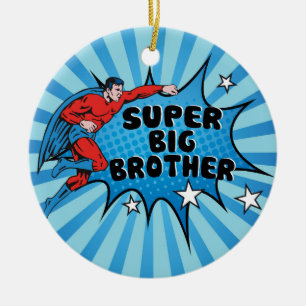 Superhero Becoming a Big Brother Ceramic Tree Decoration