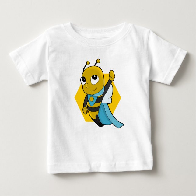 Superhero bee cartoon baby T-Shirt (Front)