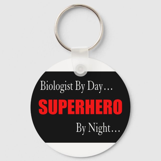 Superhero Biologist Key Ring (Front)