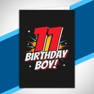 Superhero Birthday - 11 Year Old - 11th Birthday Card