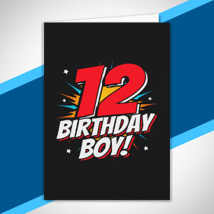 Superhero Birthday - 12 Year Old - 12th Birthday Card
