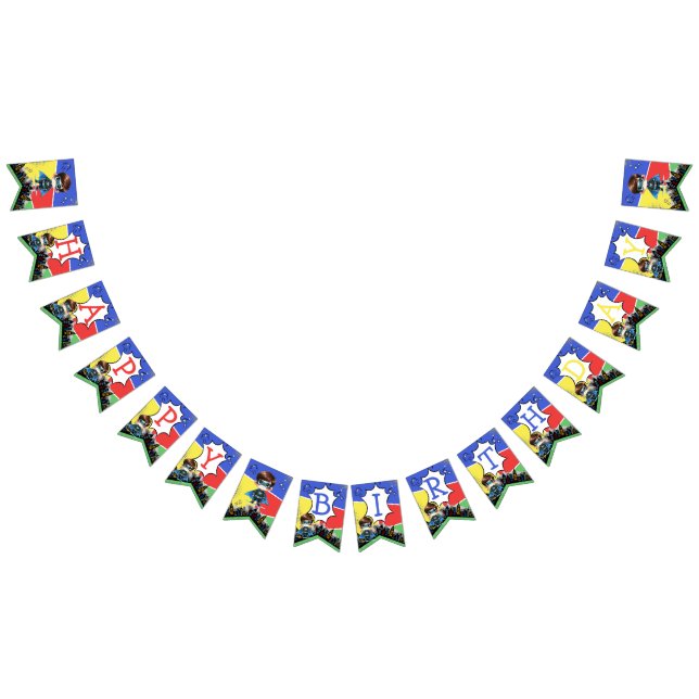 Superhero Birthday Bunting Flags (All)