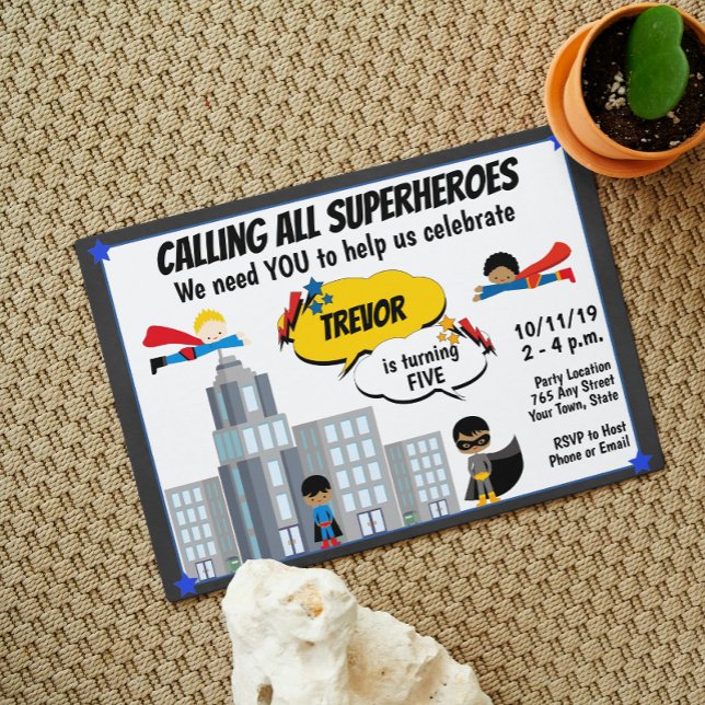 Superhero Birthday Invitation (Creator Uploaded)