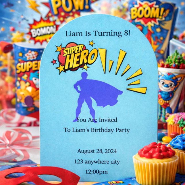 superhero birthday invitation for boys (Creator Uploaded)