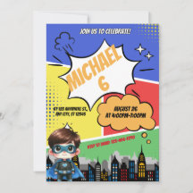 Superhero Birthday Party Invitation