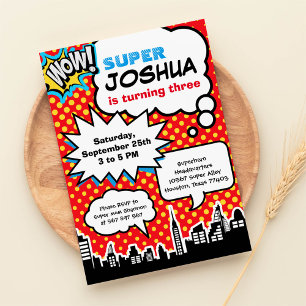 Superhero Birthday Party Invitation