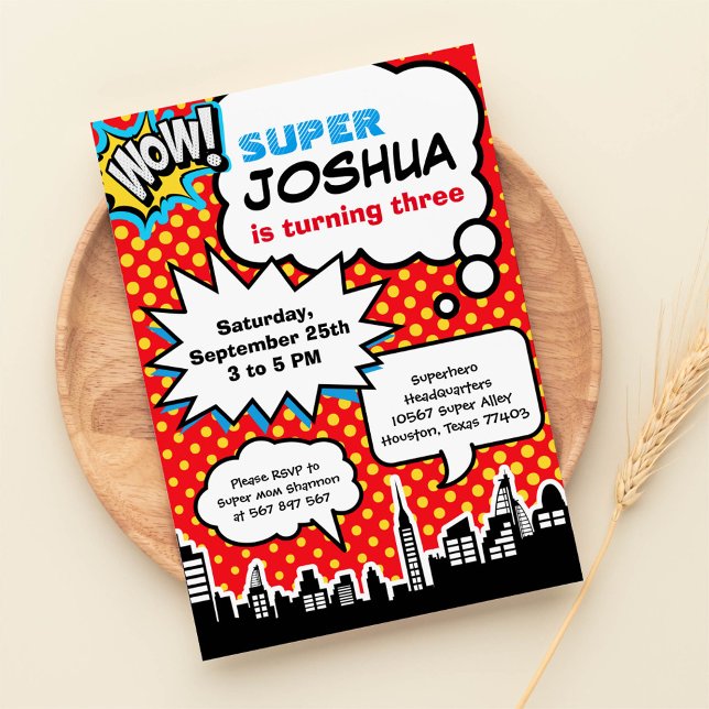 Superhero Birthday Party Invitation (Creator Uploaded)