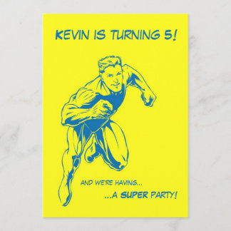 Superhero Birthday Party Invitation