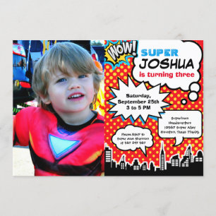 Superhero Birthday Party Invitation