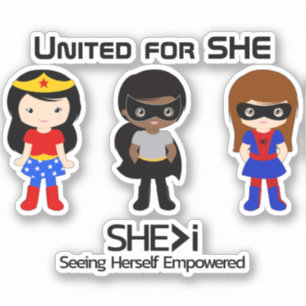 SUPERHERO Black Outline - United for SHE