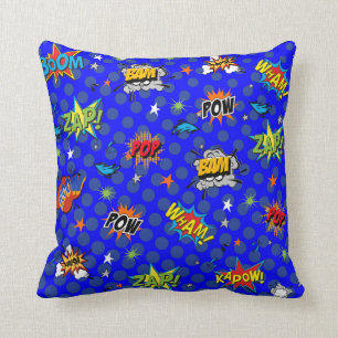 Superhero Blue Spot Cushion