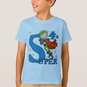 Superhero Boy 4th Birthday Tshirts and Gifts