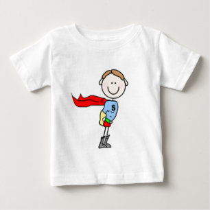 Superhero Boy Stick Figure Baby T-Shirt