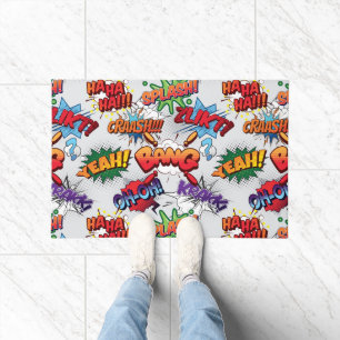Superhero Bubble Pattern Doormat