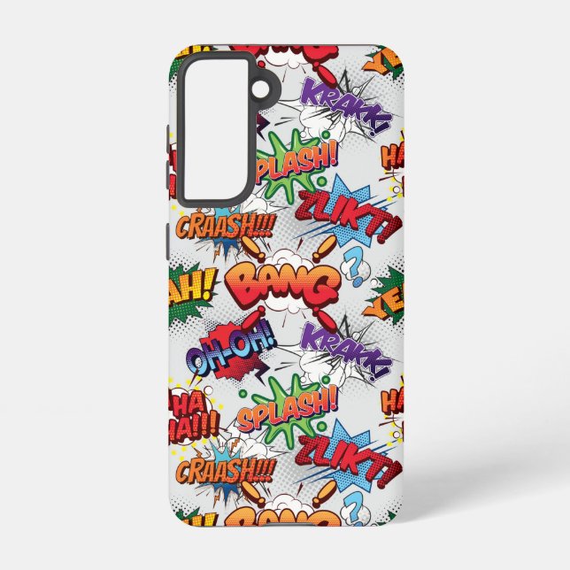 Superhero Bubble Pattern Samsung Galaxy S21 Case (Back)