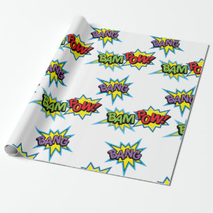Superhero Bursts Wrapping Paper