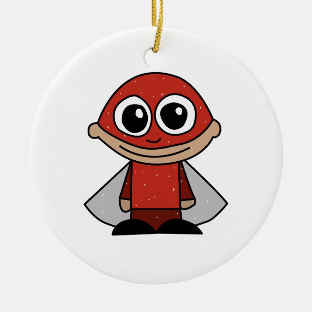 Superhero Ceramic Ornament (Front)