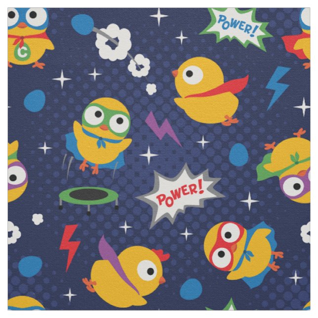 Superhero Chicken Fabric (Swatch)