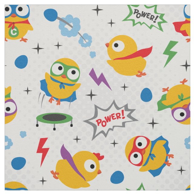 Superhero Chicken Fabric (Swatch)