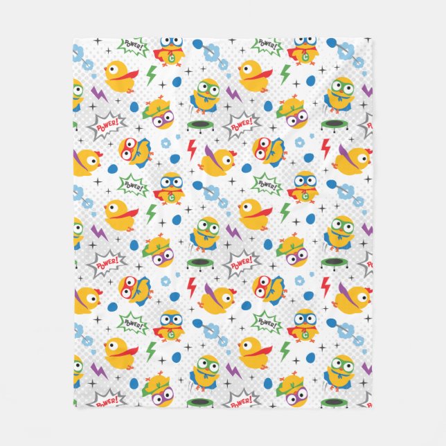 Superhero Chicken Fleece Blanket (Front)