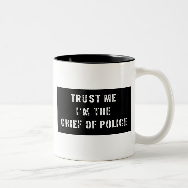 Superhero Chief of Police Two-Tone Coffee Mug (Right)
