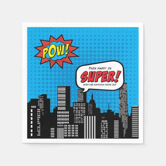 Superhero Cocktail Napkin humour (Front)