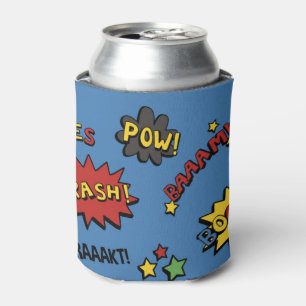 Superhero Colourful Fun Pattern Can Cooler
