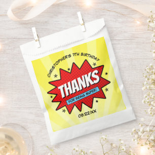 Superhero Comic Book Any Age Birthday Favour Bag