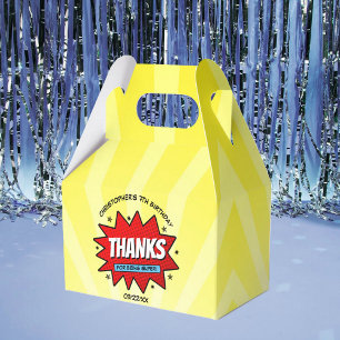 Superhero Comic Book Any Age Birthday Favour Box